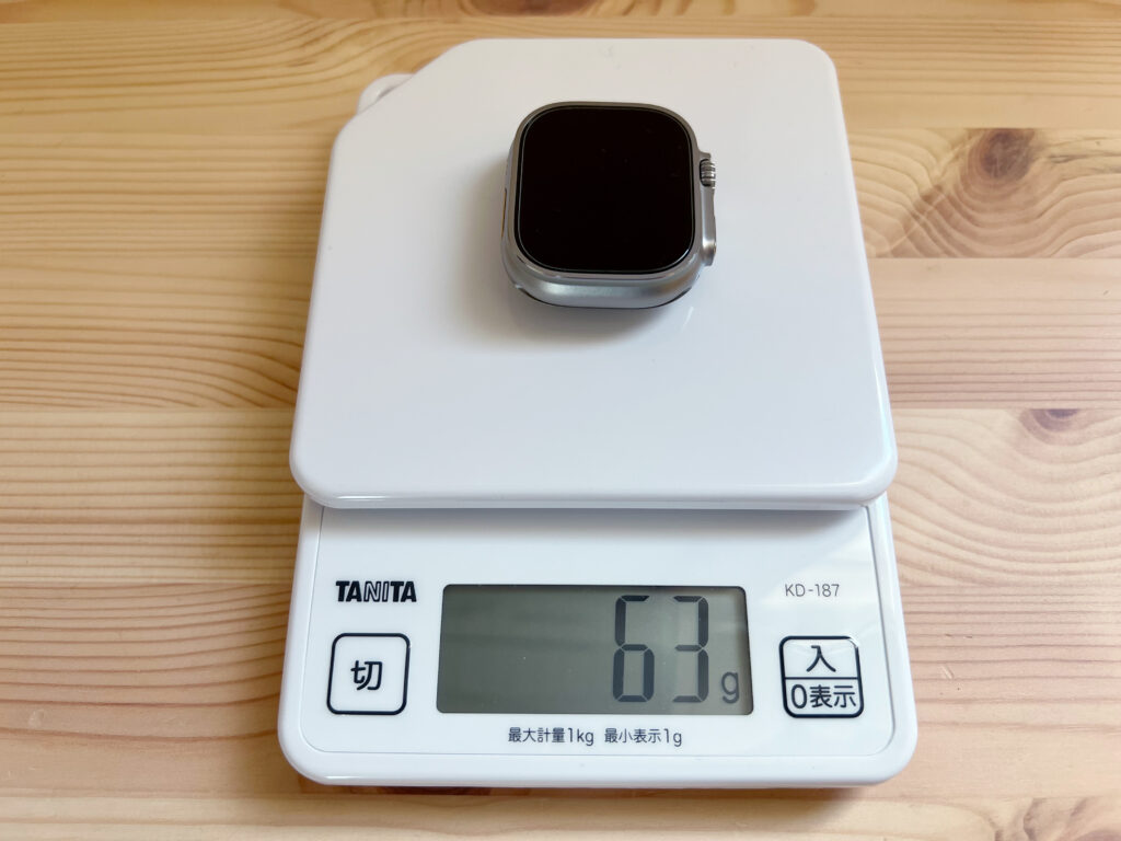 Apple Watch Ultra本体の重さ