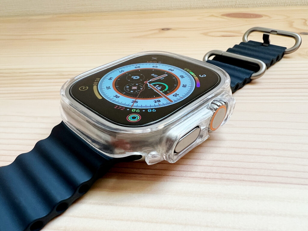 Apple Watch Ultraにクリアケース装着