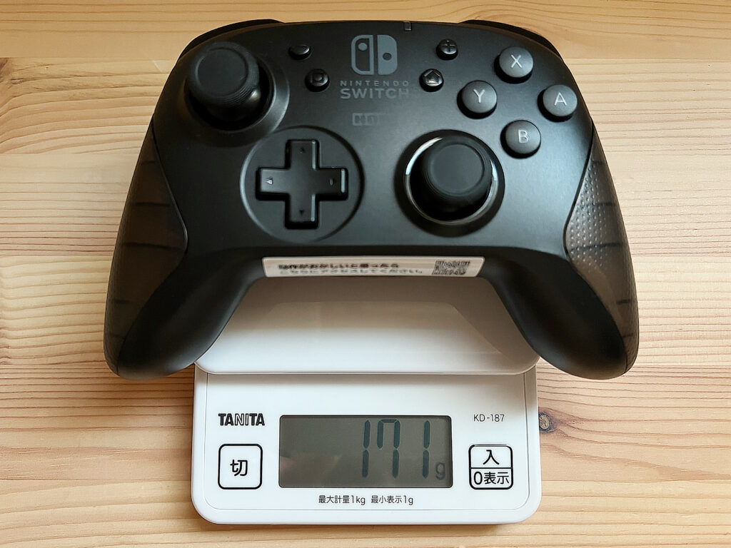 ワイヤレスホリパッド for Nintendo Switchの重さ