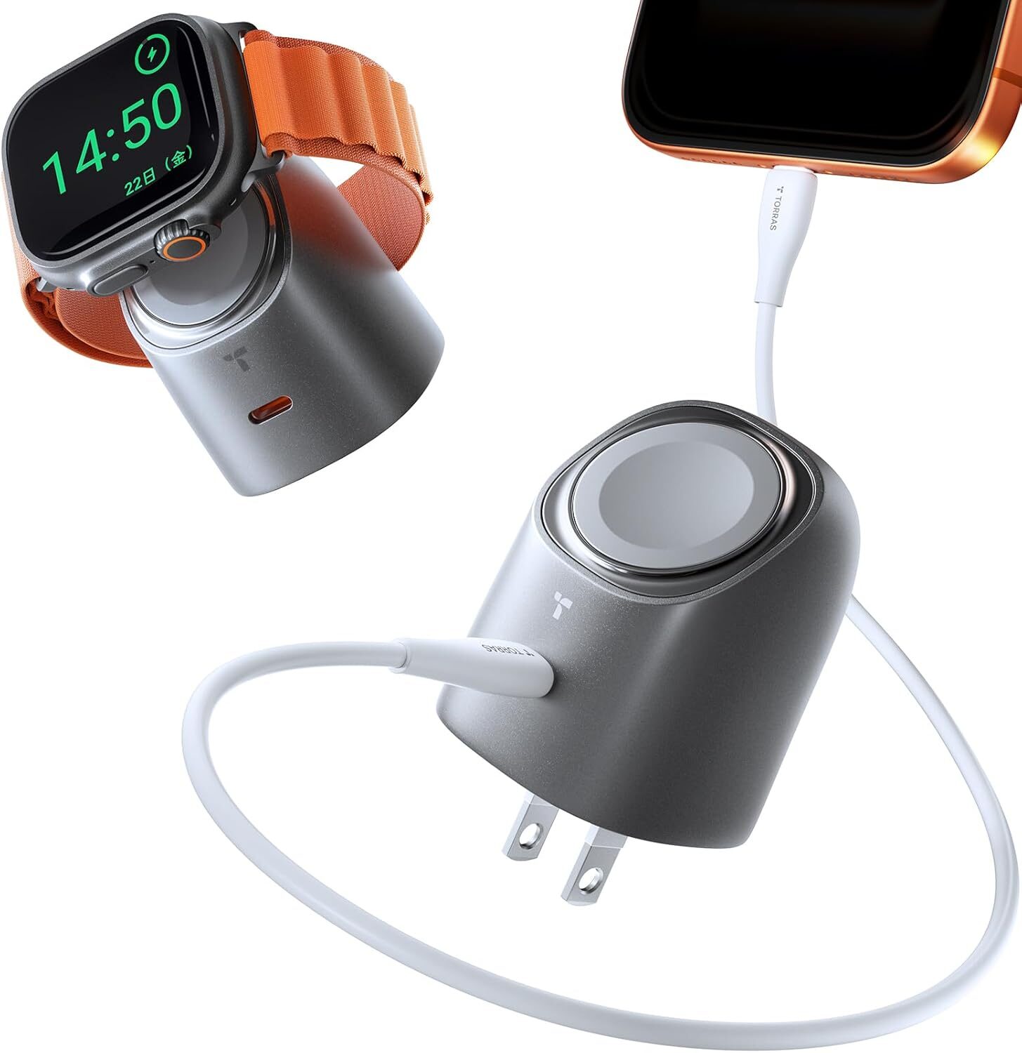 TORRAS FlashEye For Apple Watch 充電器 2in1 45Wの商品画像